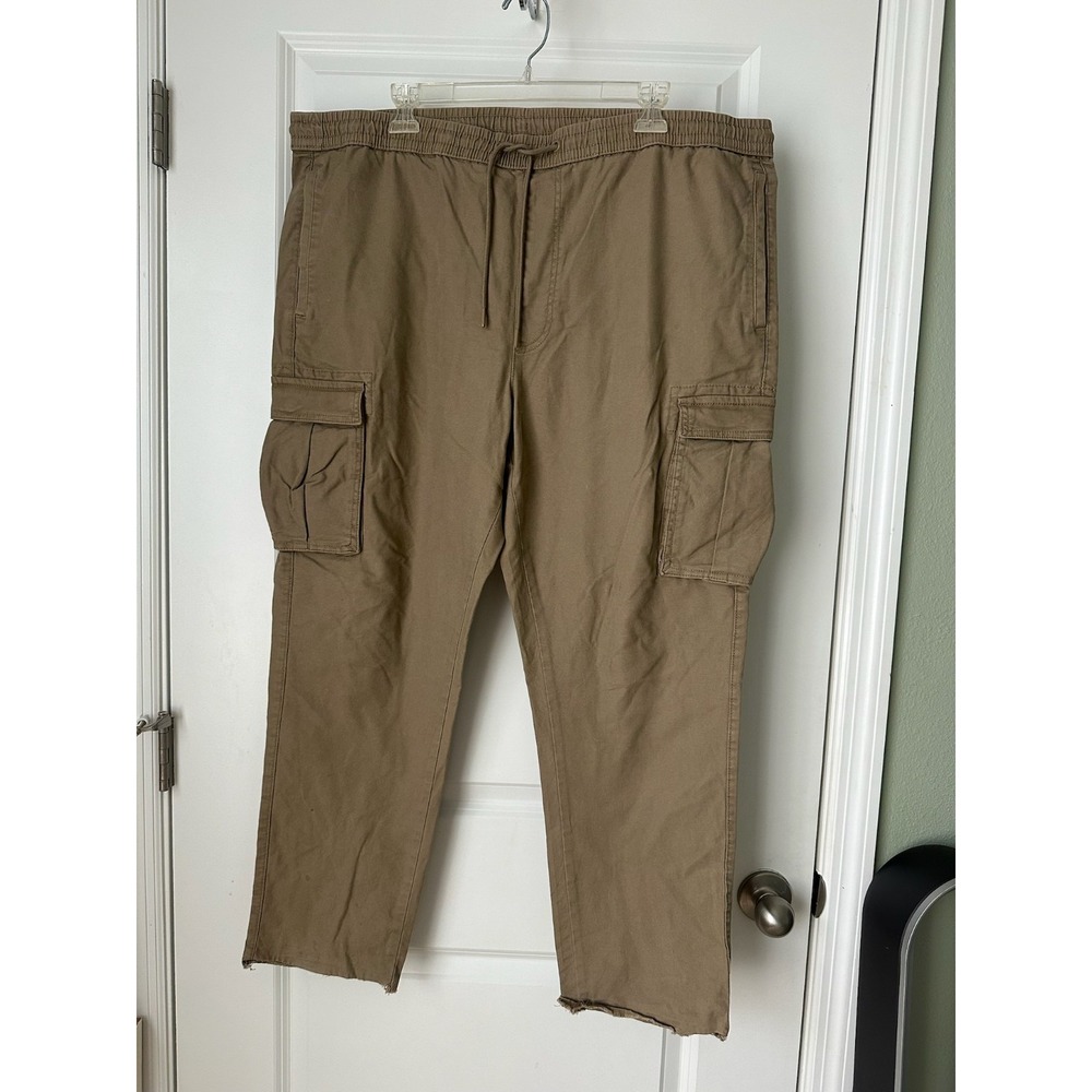 Goodfellow & Co Men's‎ Canvas Sculptural Tan Cargo Jogger Pants XL Gorpcore